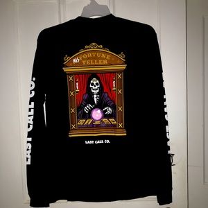 Long Sleeve Medium Misfortune Reaper Last Call T Shirt